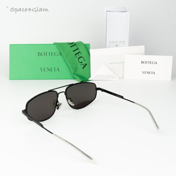 Bottega Veneta Women Sunglasses Black Grey Pilot BV1125S 001 BRAND NEW main image 8